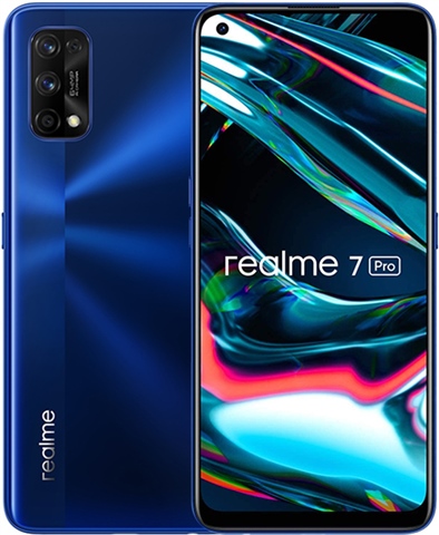 Realme 7 Pro 8GB/128GB RMX2170 ブルー Realme 7 Pro 128GB 8GB RAM (FACTORY UNLOCKED) 6.4